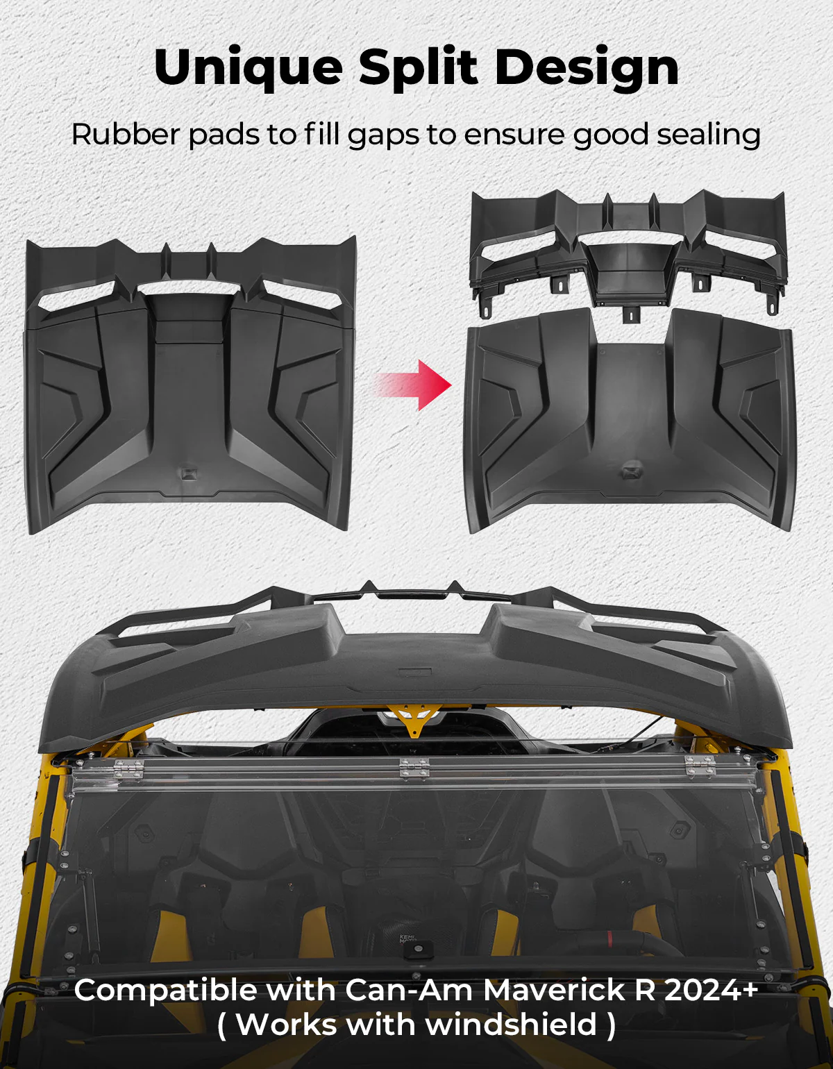 Roof For Can-Am Maverick R Plastic Waterproof Hard Roof Top - Image 7