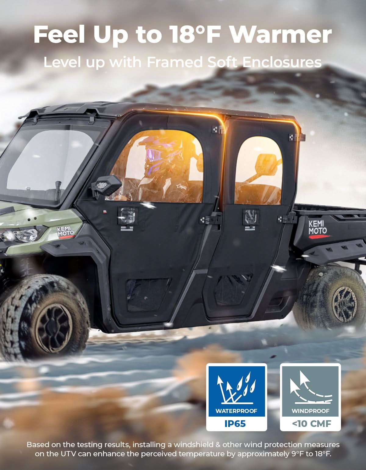 UTV Framed Doors for Can-Am Defender Max HD 7/8/9/10 – Full Enclosure Kit, 2022–2026 - Image 7