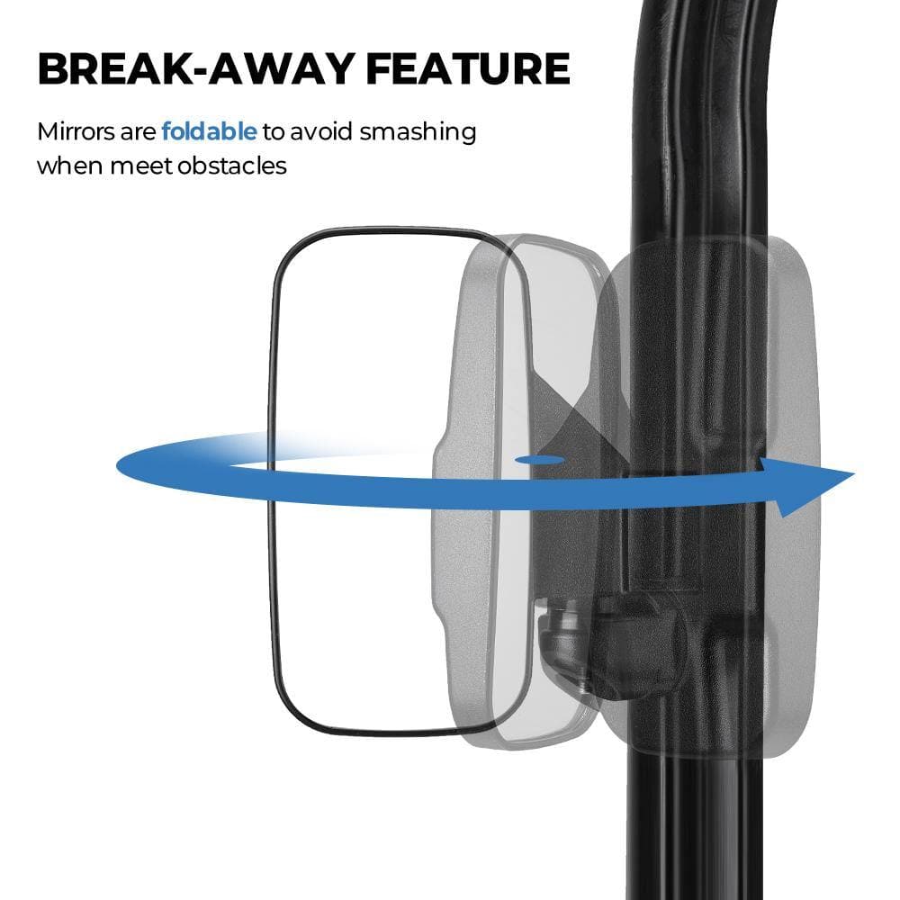 Side Mirrors for Polaris Ranger/ General, Can-Am Trail/ Defender (1 pair) - Image 3