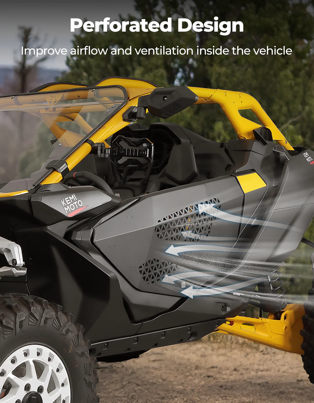 UTV Aluminum Half Door for Can-Am Maverick R 2024-2025 - Image 5