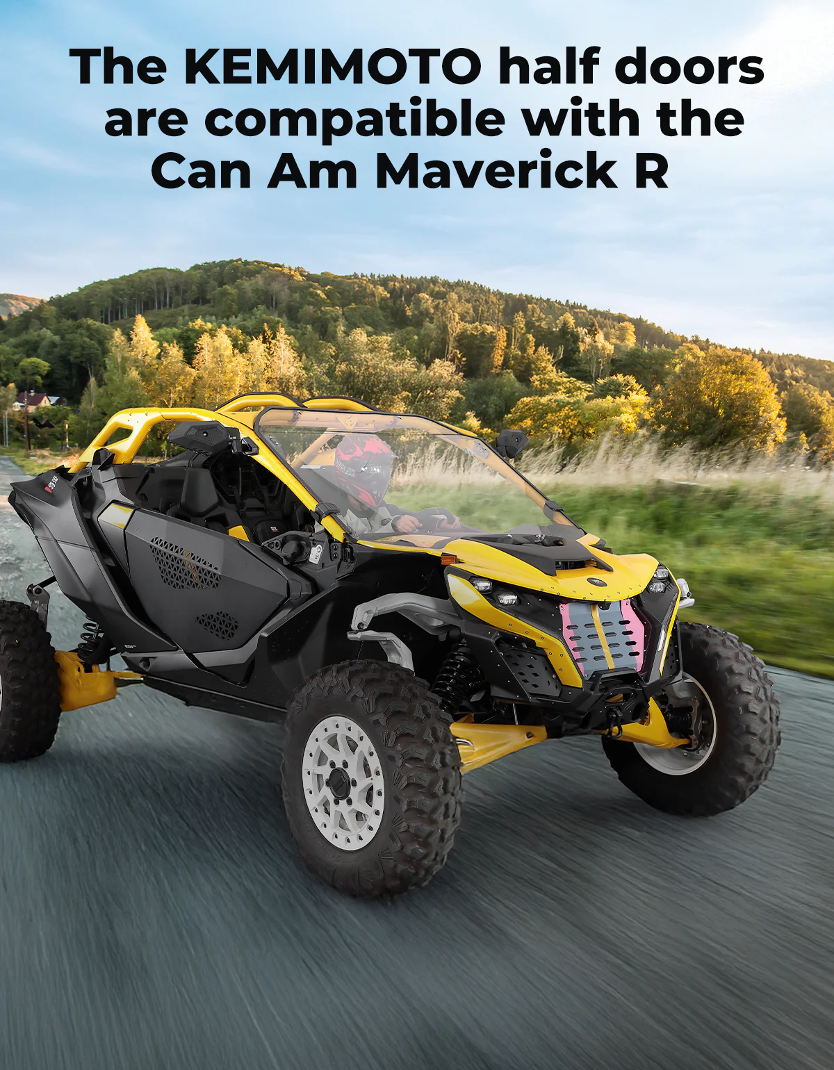 UTV Aluminum Half Door for Can-Am Maverick R 2024-2025 - Image 8