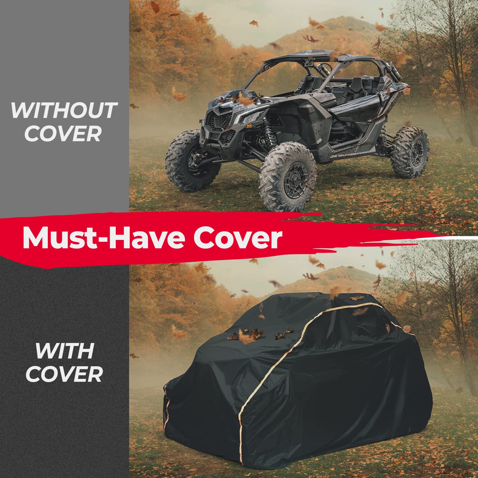 UTV Cover for Can-Am Maverick X3, Polaris RZR, Kawasaki - Image 2