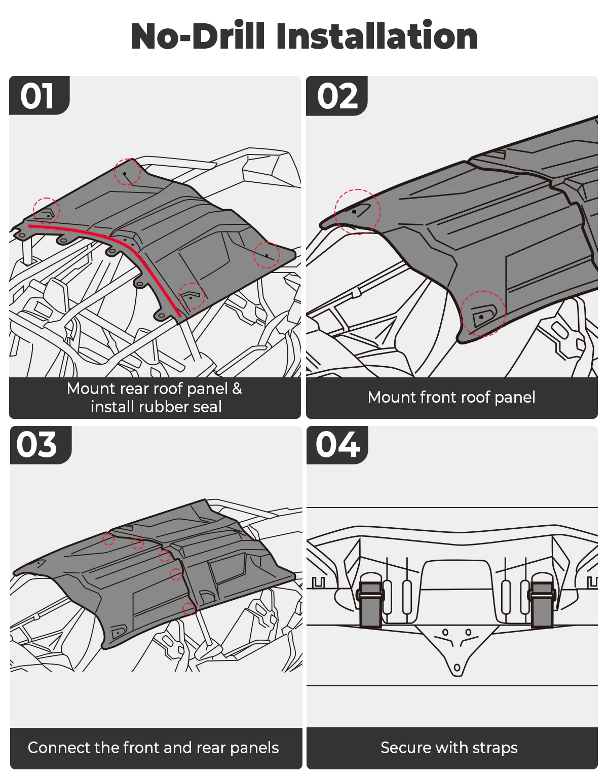 4-seat Sport Hard Roof for Can-Am Maverick X3 Max - Image 6