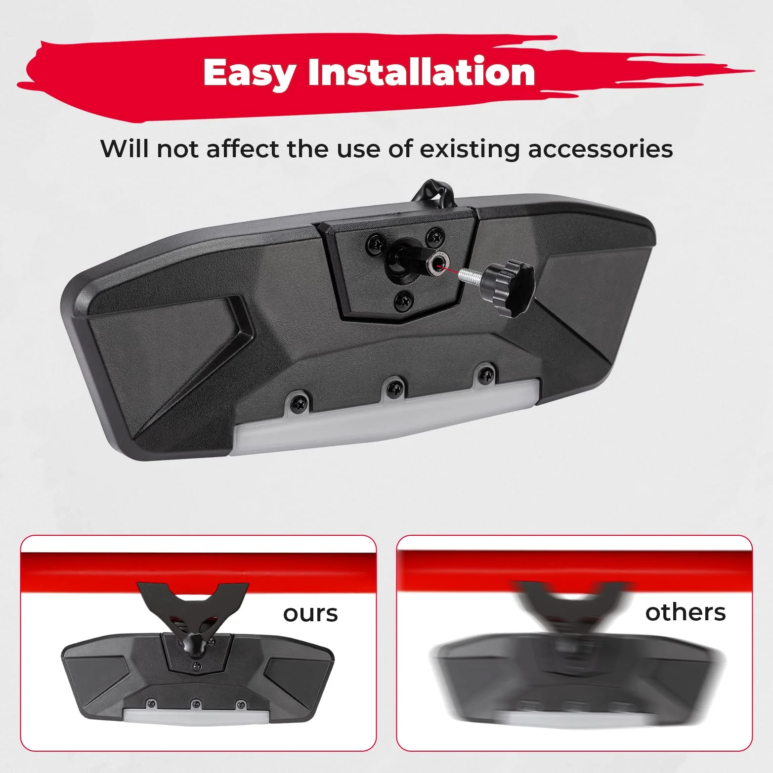 LED Rear Mirror w/Interior Lights for Can-Am Maverick X3 / X3 MAX - Image 6