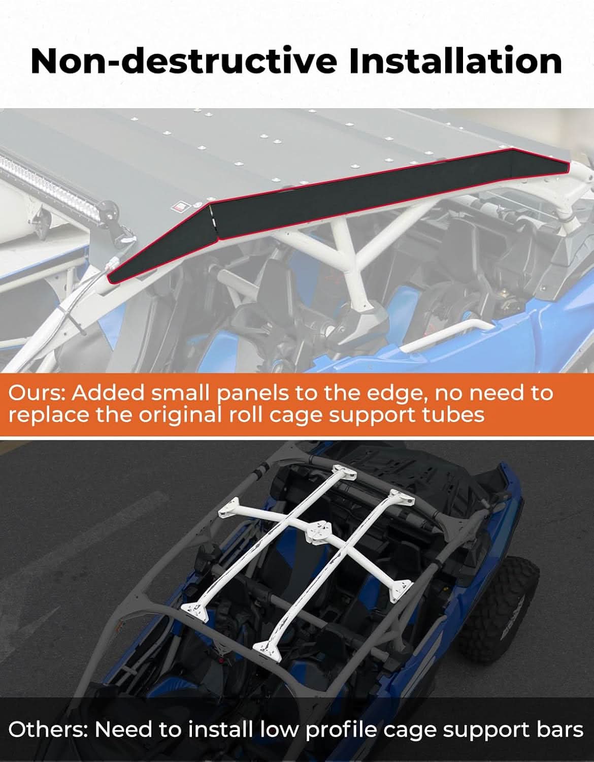 Aluminum Roof with LED Light Bar for Can-Am Maverick X3 MAX - Image 2