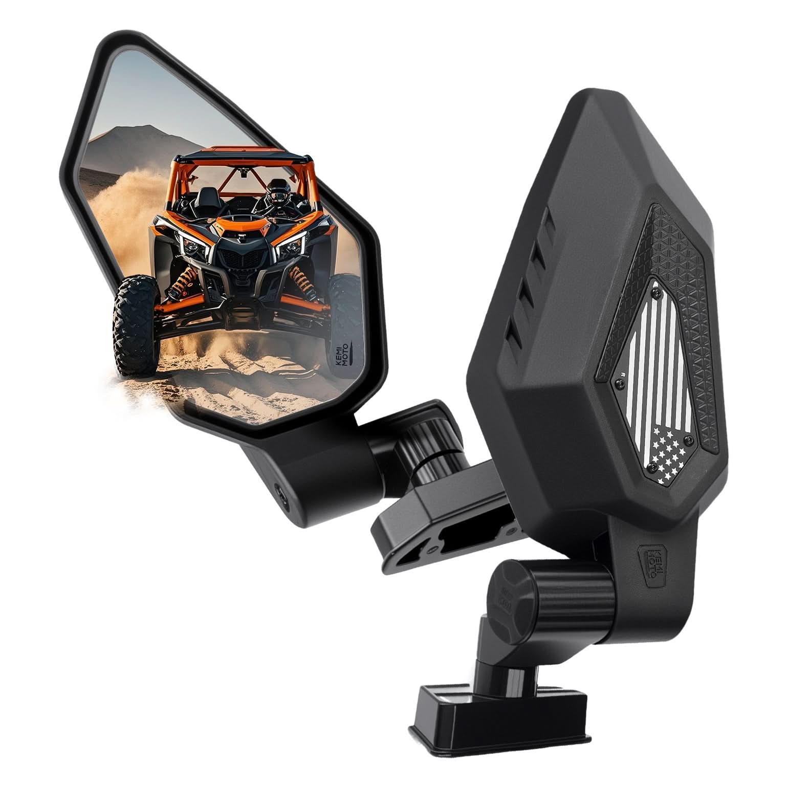 Can-Am Maverick X3 & Max RS DS Turbo Side Mirrors US Flag Pattern（2017-2026） - Image 2