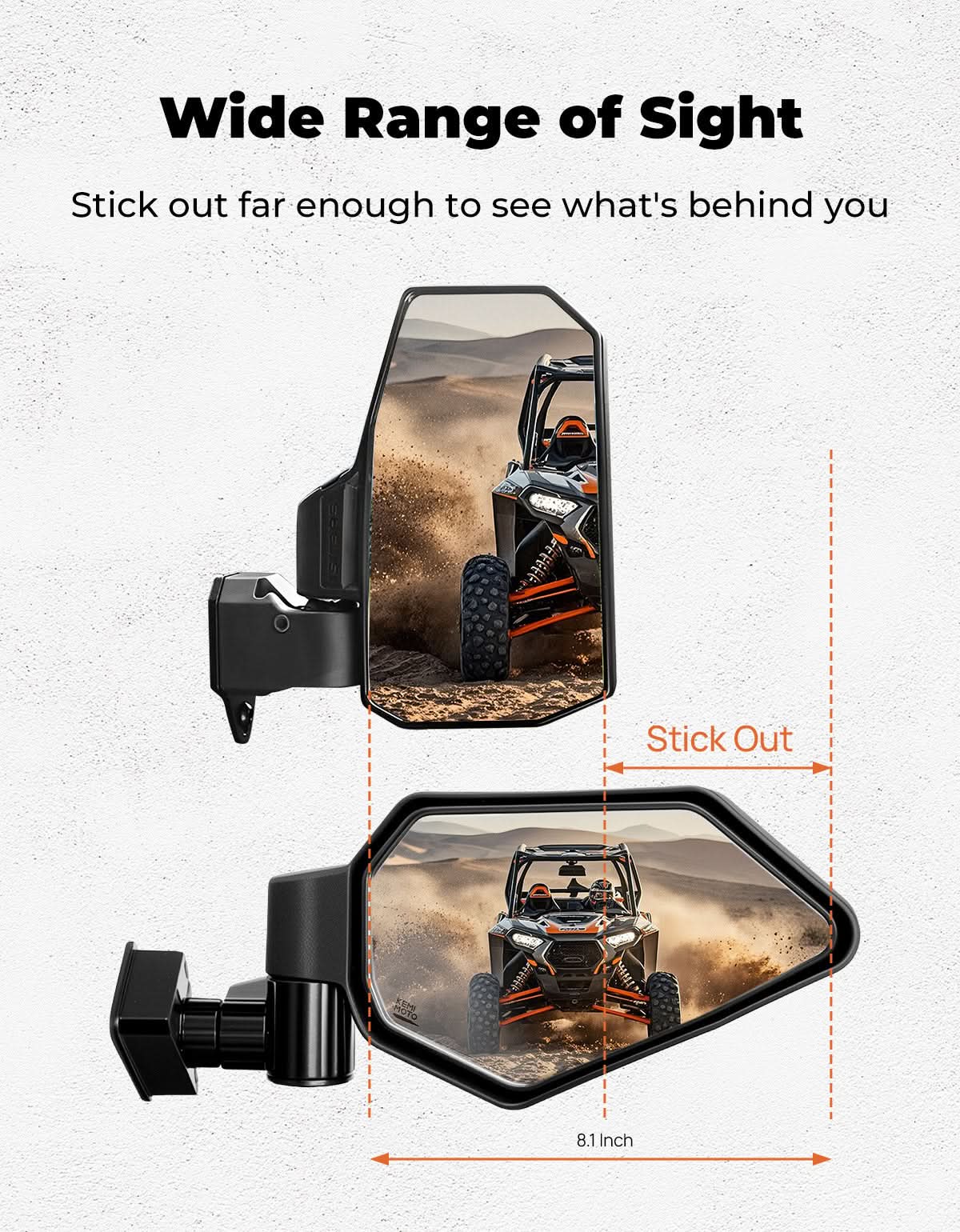Can-Am Maverick X3 & Max RS DS Turbo Side Mirrors US Flag Pattern（2017-2026） - Image 6