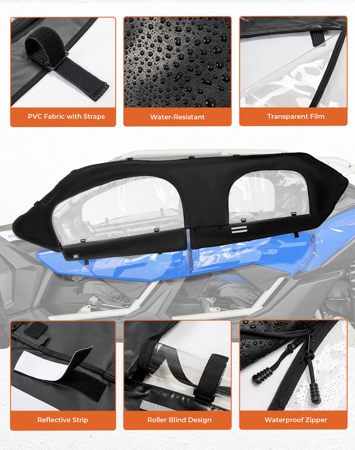 Soft Cab Enclosure Upper Doors for Can-Am Maverick X3 MAX - Image 5