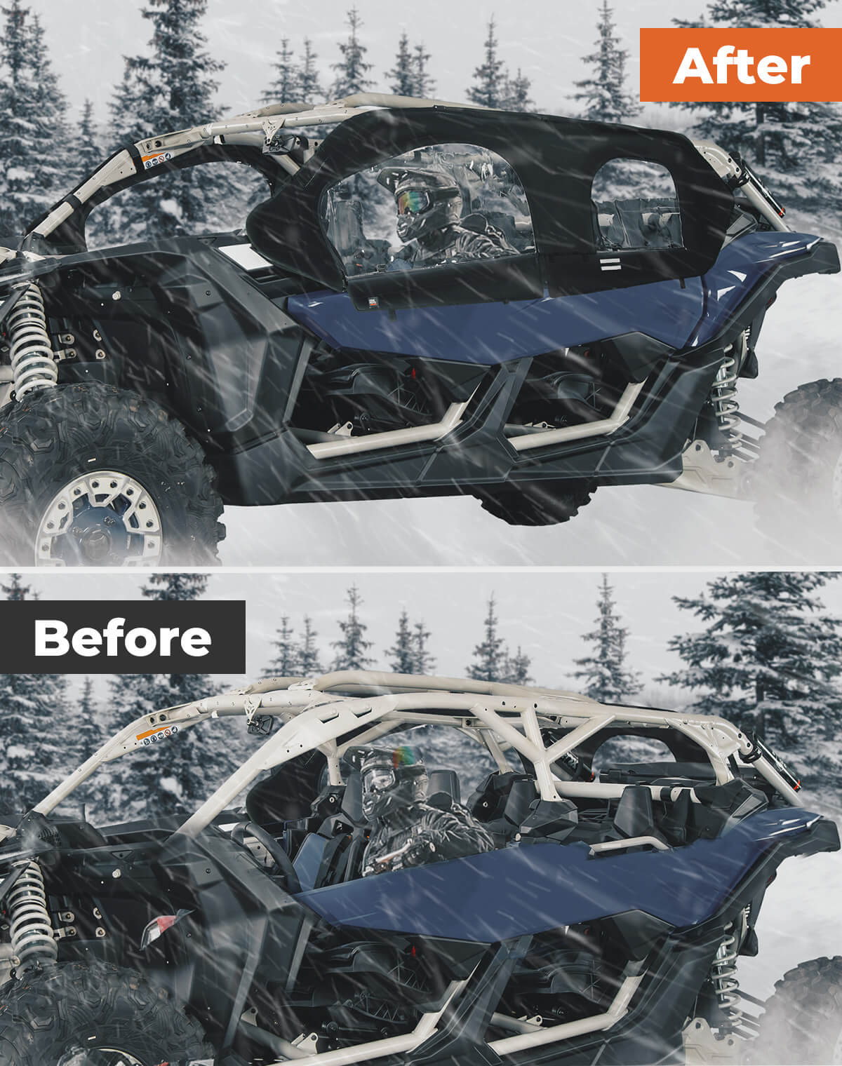 Soft Cab Enclosure Upper Doors for Can-Am Maverick X3 MAX - Image 6