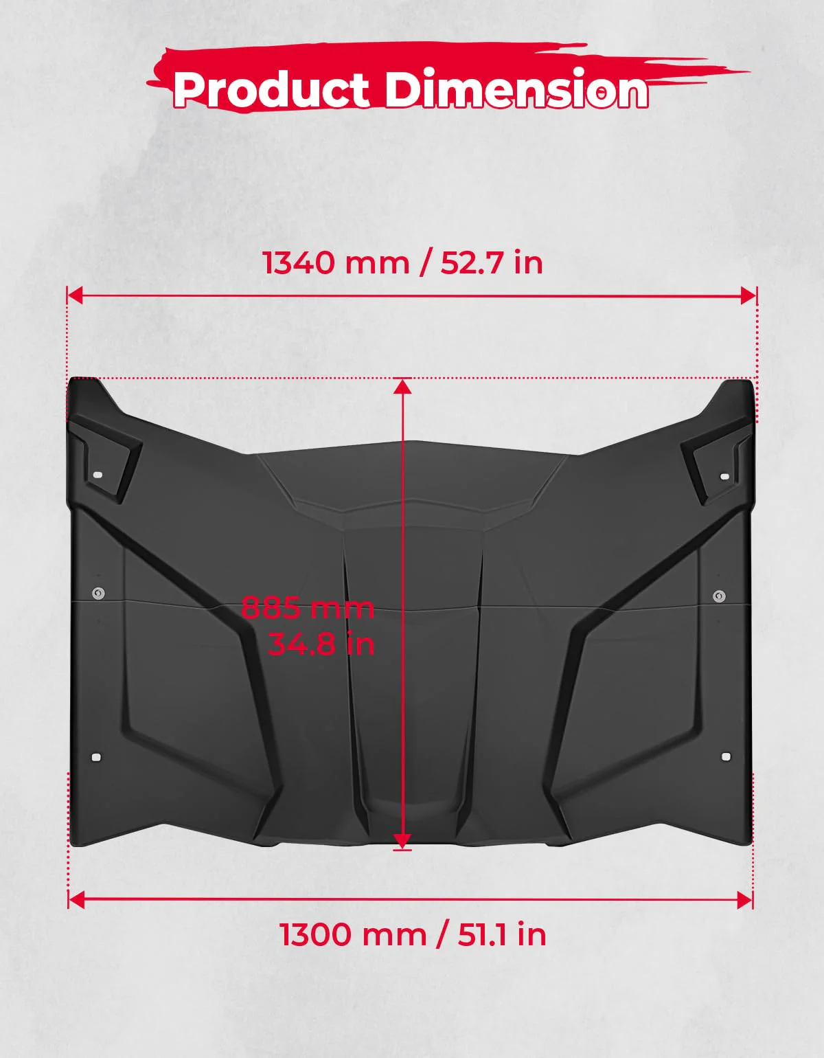 2-in-1 Combination Plastic Hard Roof for Can-Am Maverick X3 - Image 5