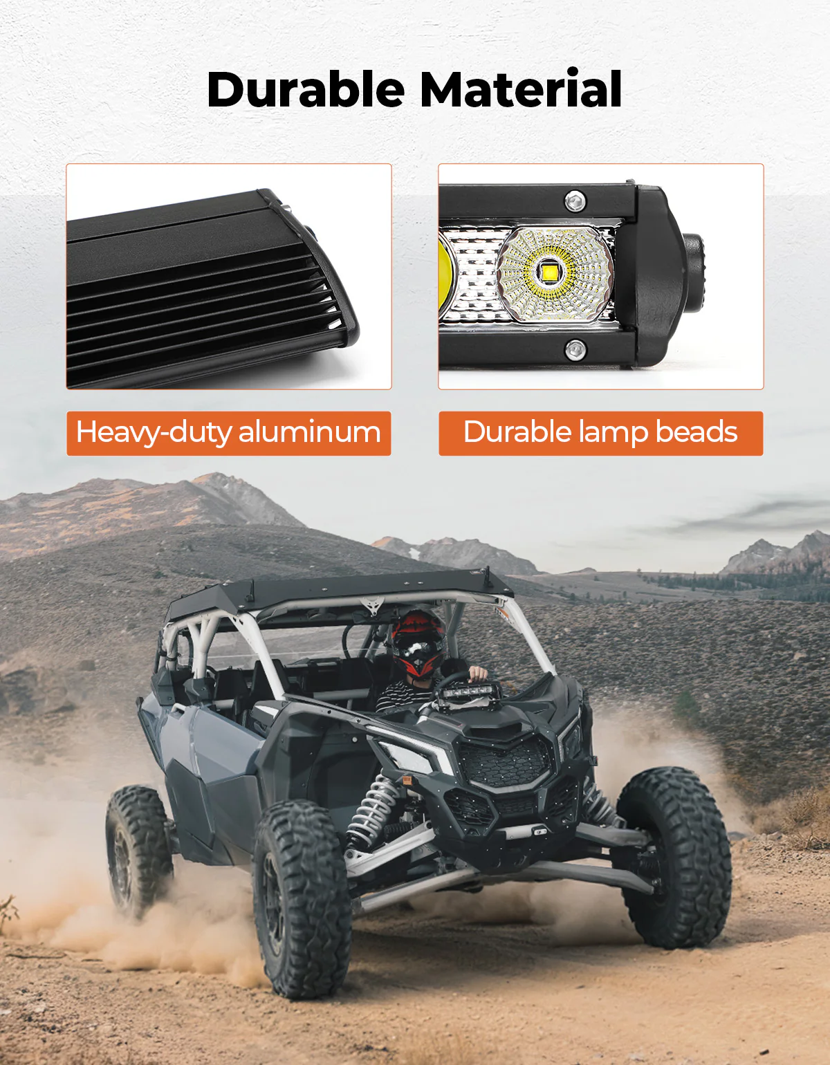 Shock Tower Light Bar with Mount Bracket for Can-Am Maverick X3&X3 MAX - Image 4