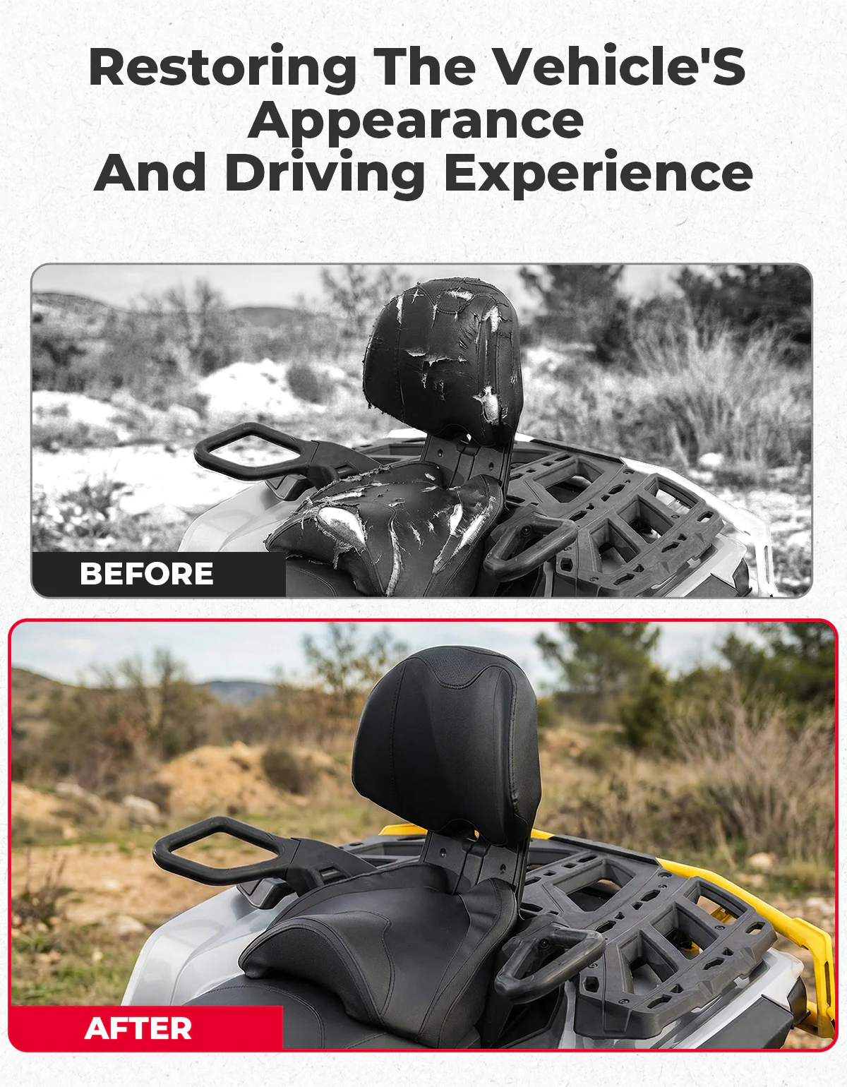 Can-Am Outlander MAX Passenger Rear Seat with Armrest (2012–2024) - Image 5
