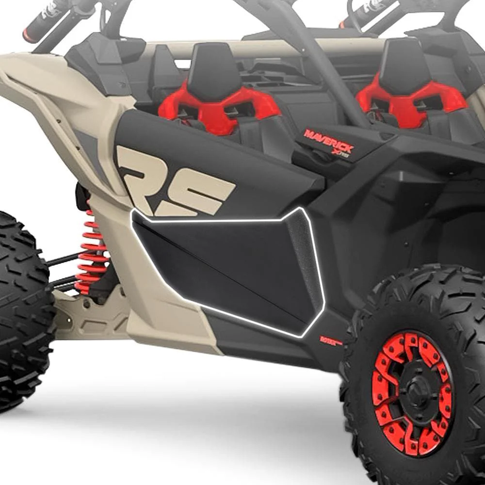 Rear View Side Mirrors & Front Lower Door Panel Inserts Fit Can Am Maverick X3 - Image 2