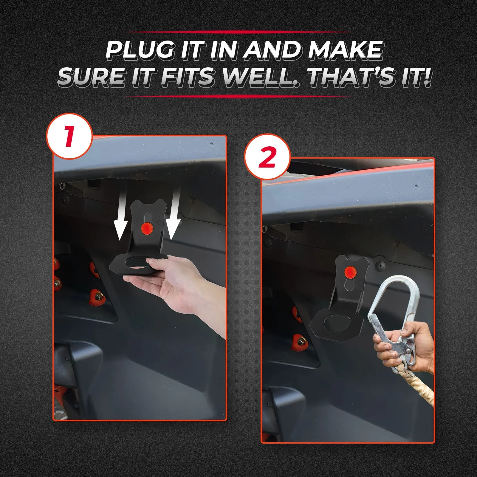 4PCS Tie Down Brackets Hooks for Can Am Maverick X3/MAX - Image 4
