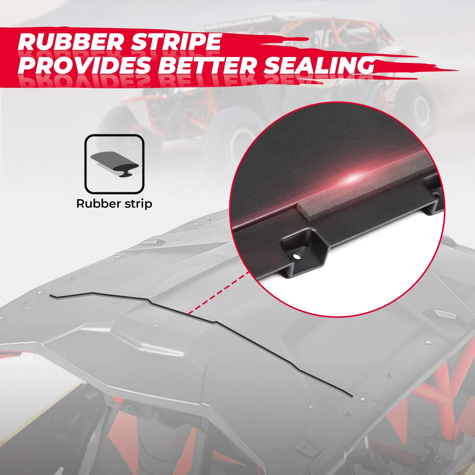 Hard Roof Top for Can-Am Maverick X3 Max, 4PCS Combination - Image 4