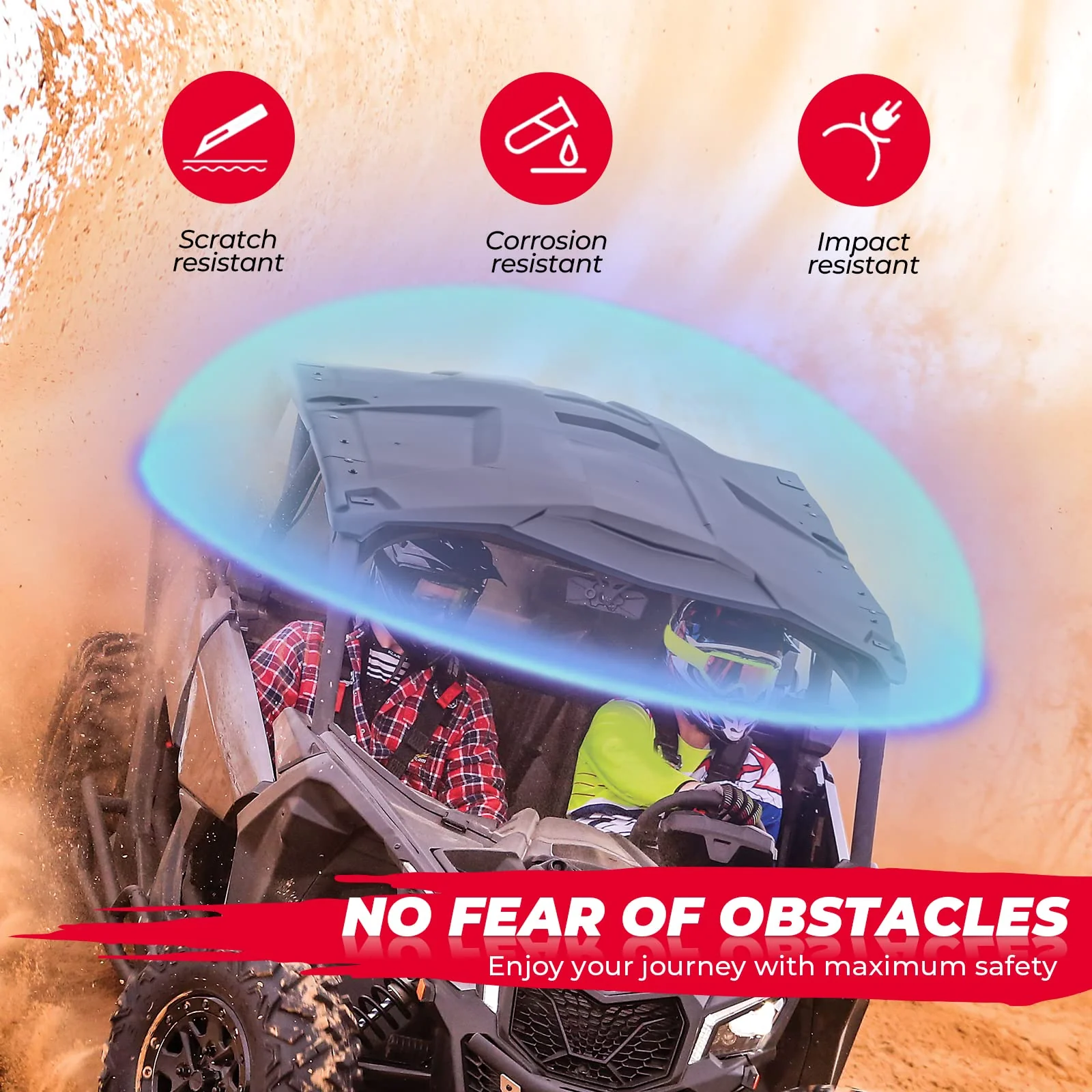 Hard Roof Top for Can-Am Maverick X3 Max, 4PCS Combination - Image 6