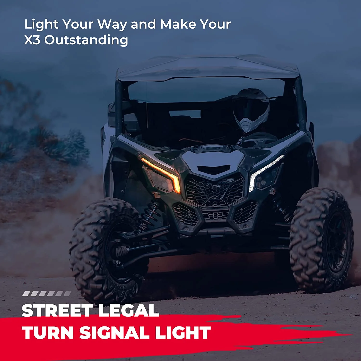 RGB Fang Lights with APP+RF Remote Control for Can-Am Maverick X3/MAX - Image 3