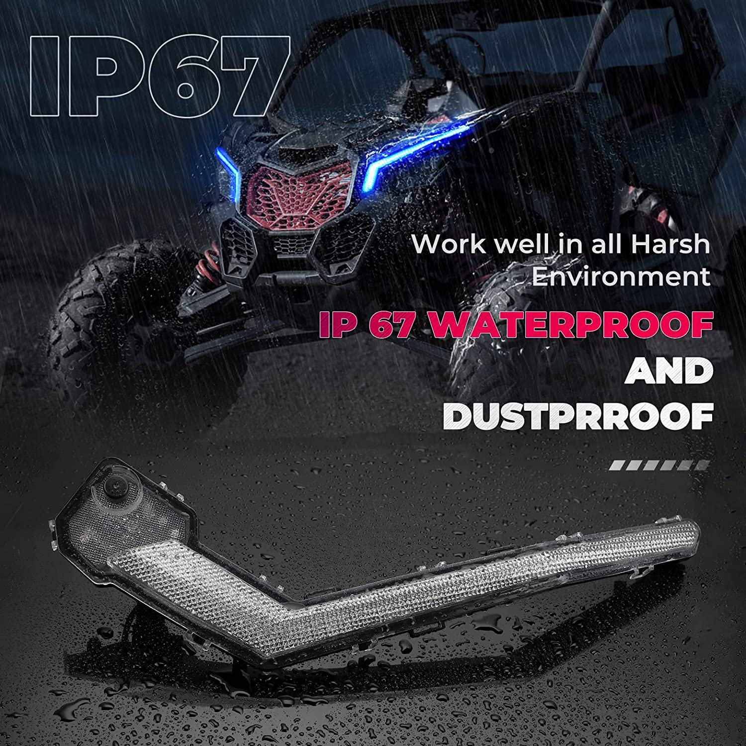 RGB Fang Lights with APP+RF Remote Control for Can-Am Maverick X3/MAX - Image 4