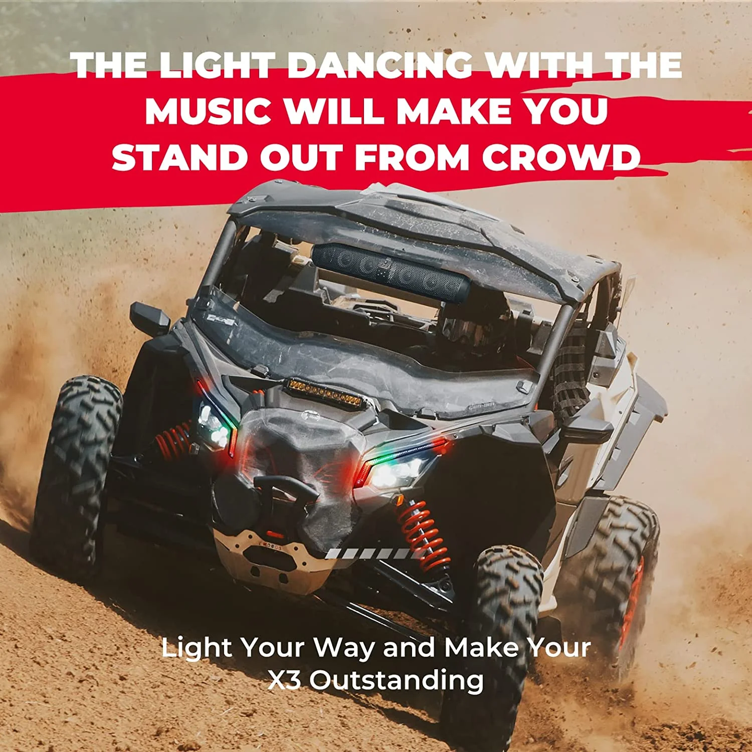 RGB Fang Lights with APP+RF Remote Control for Can-Am Maverick X3/MAX - Image 5