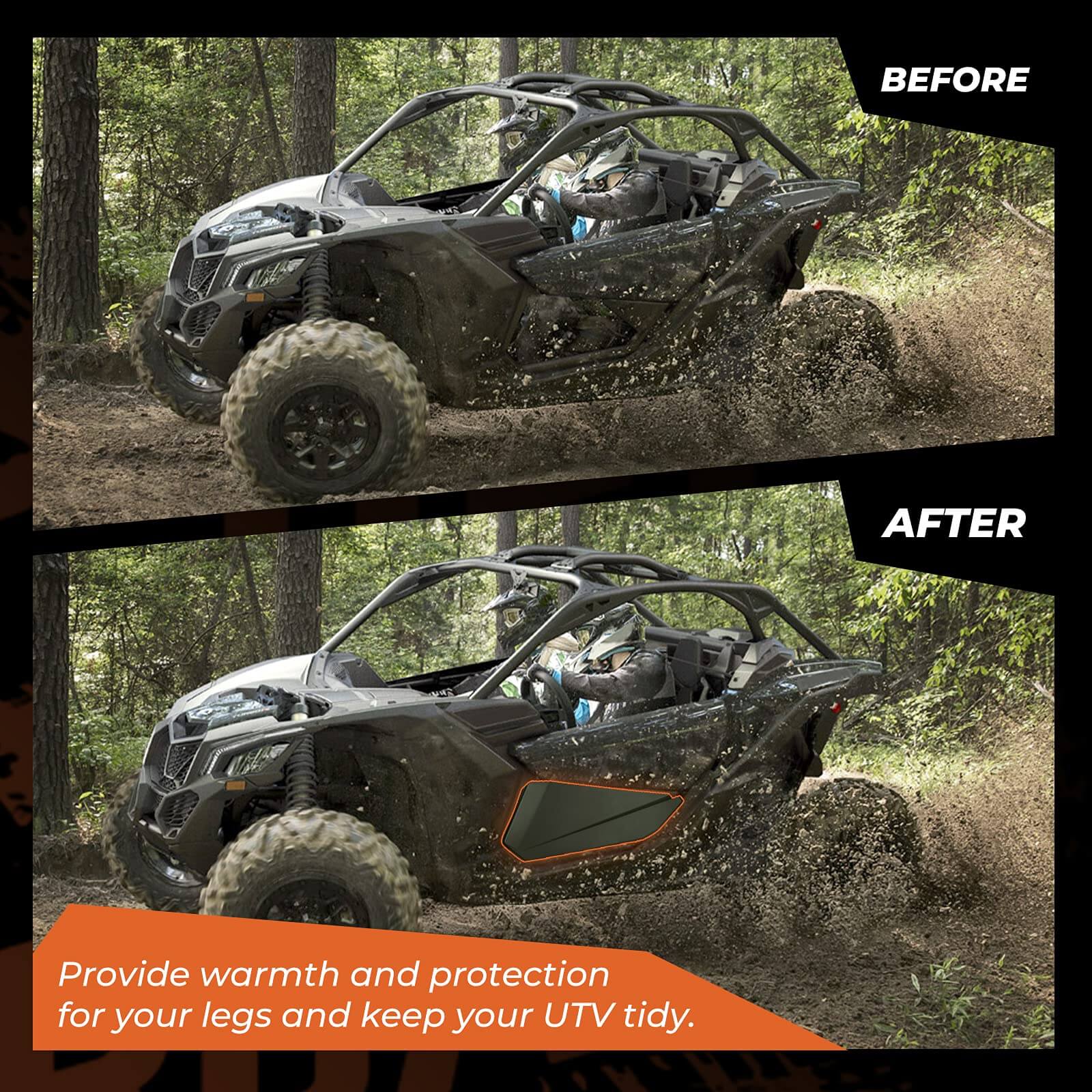 Front Lower Doors with Metal Frame for Can-Am Maverick X3 - Image 5