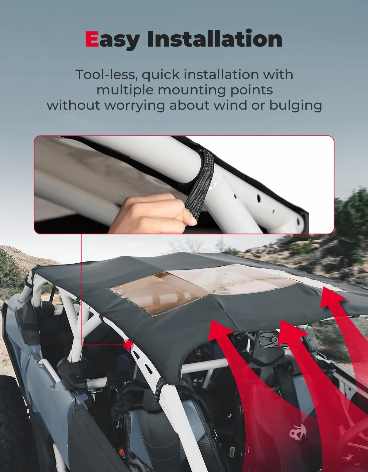 Canvas Soft Rooftop for Can-Am Maverick X3 MAX - Image 5