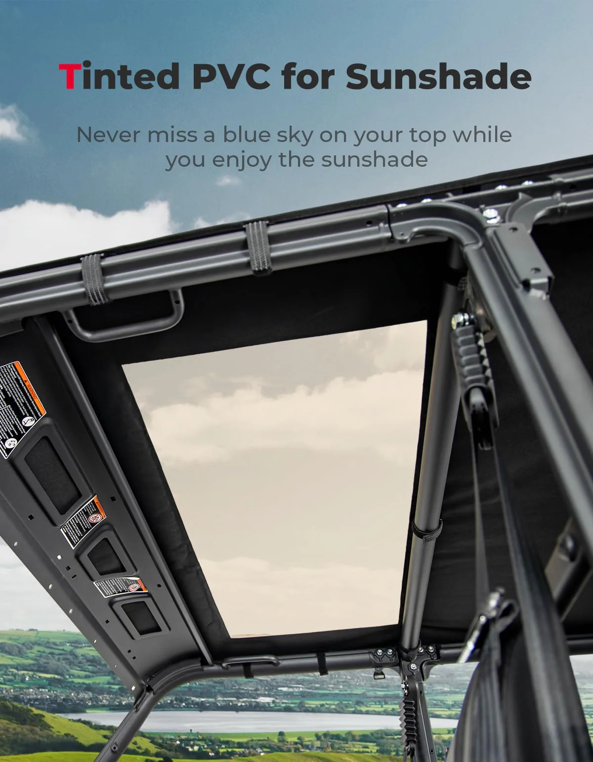 Canvas Tinted Waterproof Soft Roof Top for CFMOTO UForce 1000 XL - Image 4
