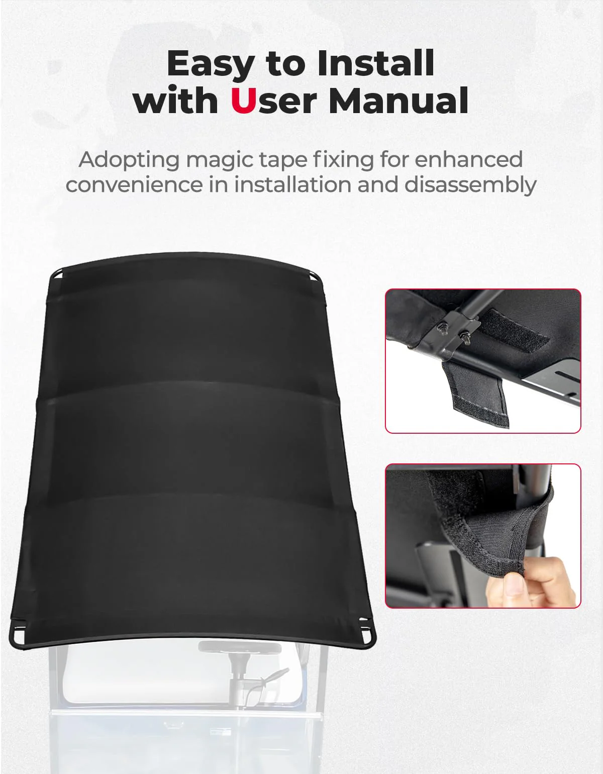 Canvas Universal Sun Top, 85" Extended Golf Cart Roof - Image 4