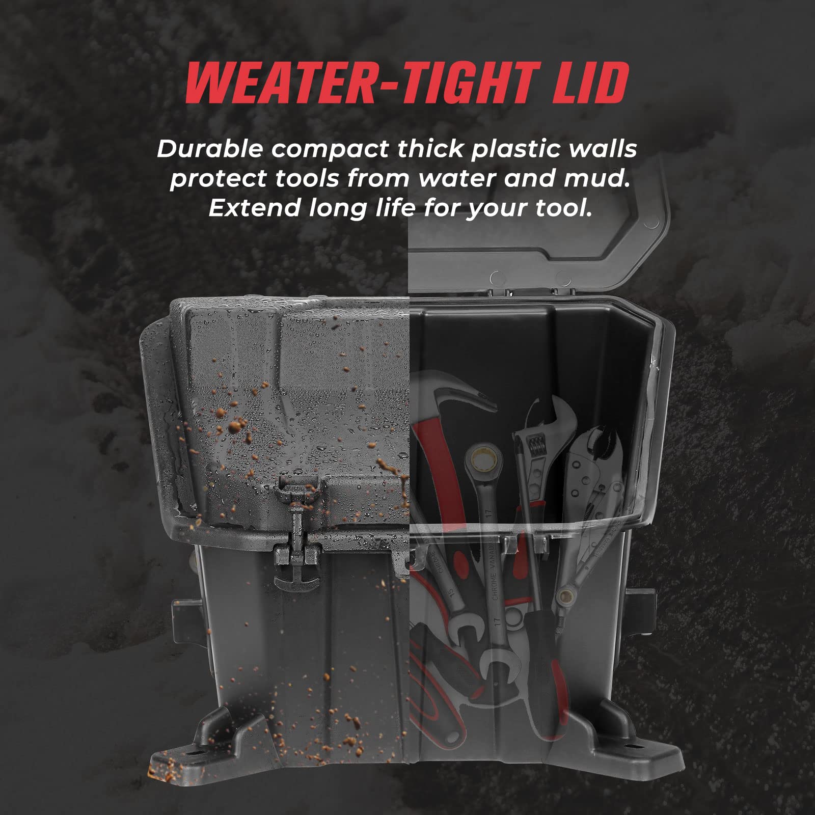 Black Cargo Box for Polaris RZR XP 1000/4 1000 2014-2023 - Image 3