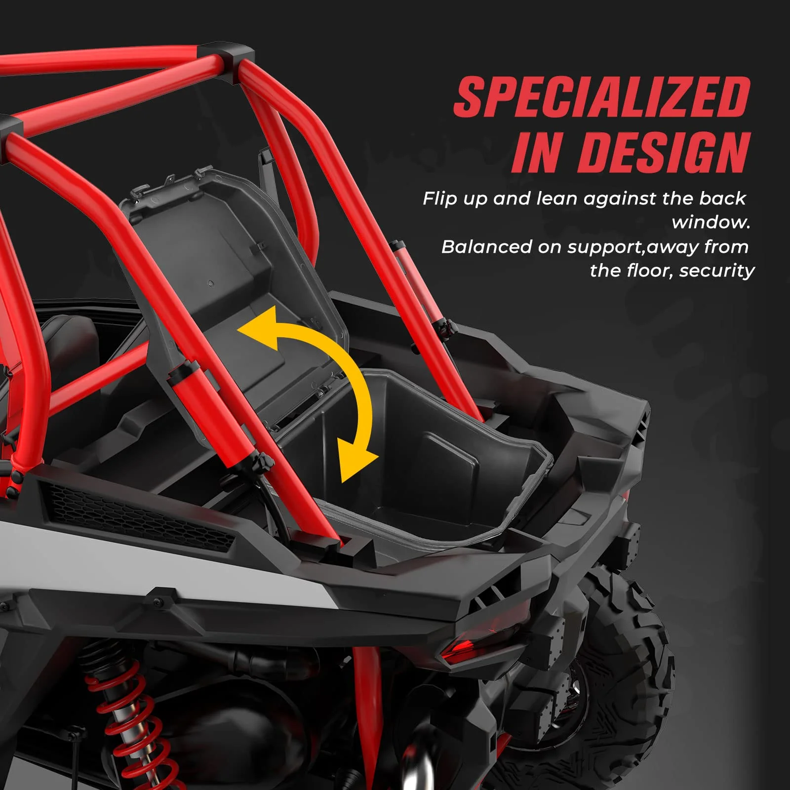 Black Cargo Box for Polaris RZR XP 1000/4 1000 2014-2023 - Image 6