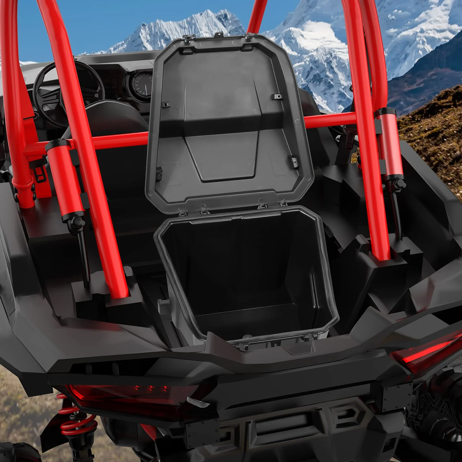 Black Cargo Box for Polaris RZR XP 1000/4 1000 2014-2023 - Image 7