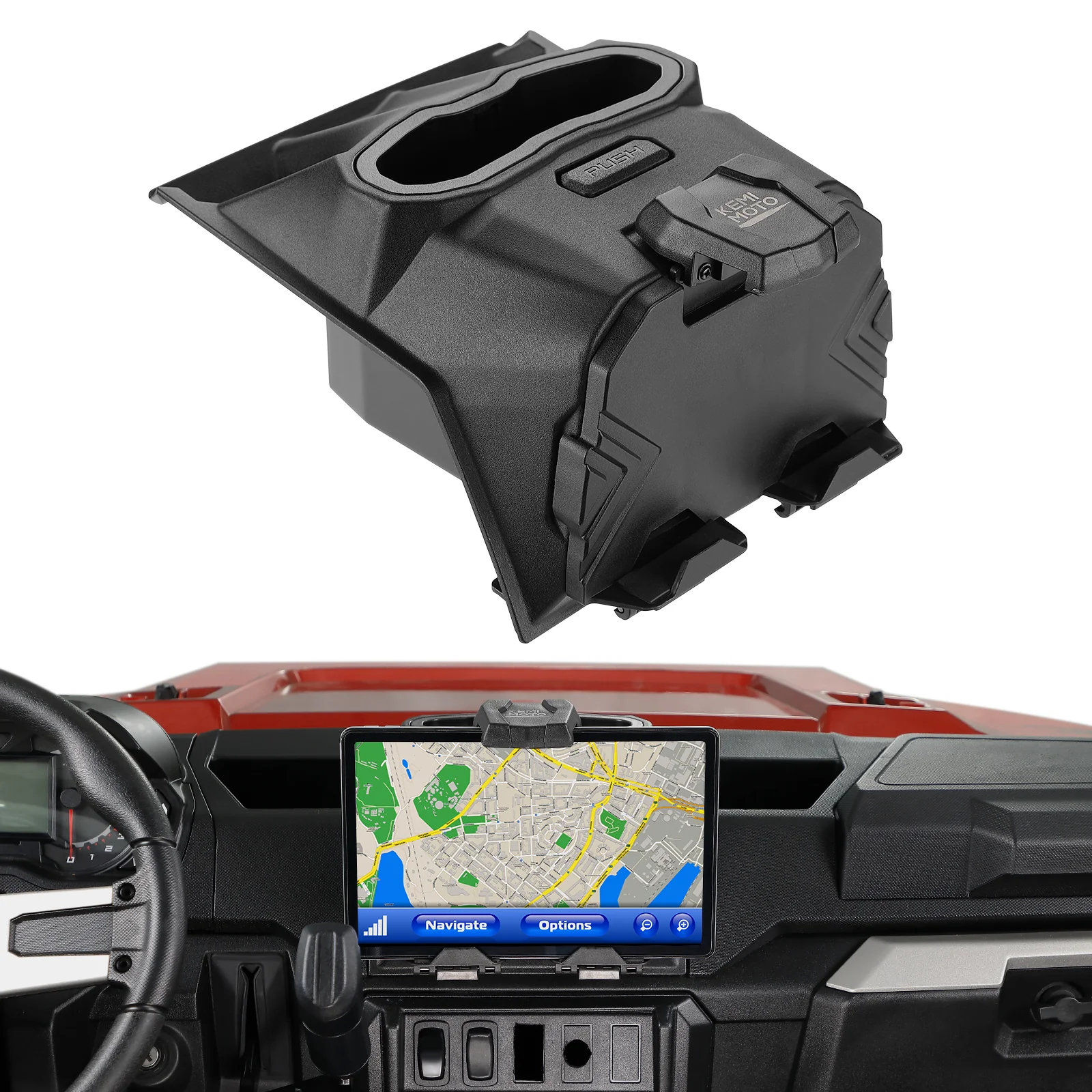 Cargo Storage Device Bed Box and Tablet Holder for Polaris Ranger - Image 3