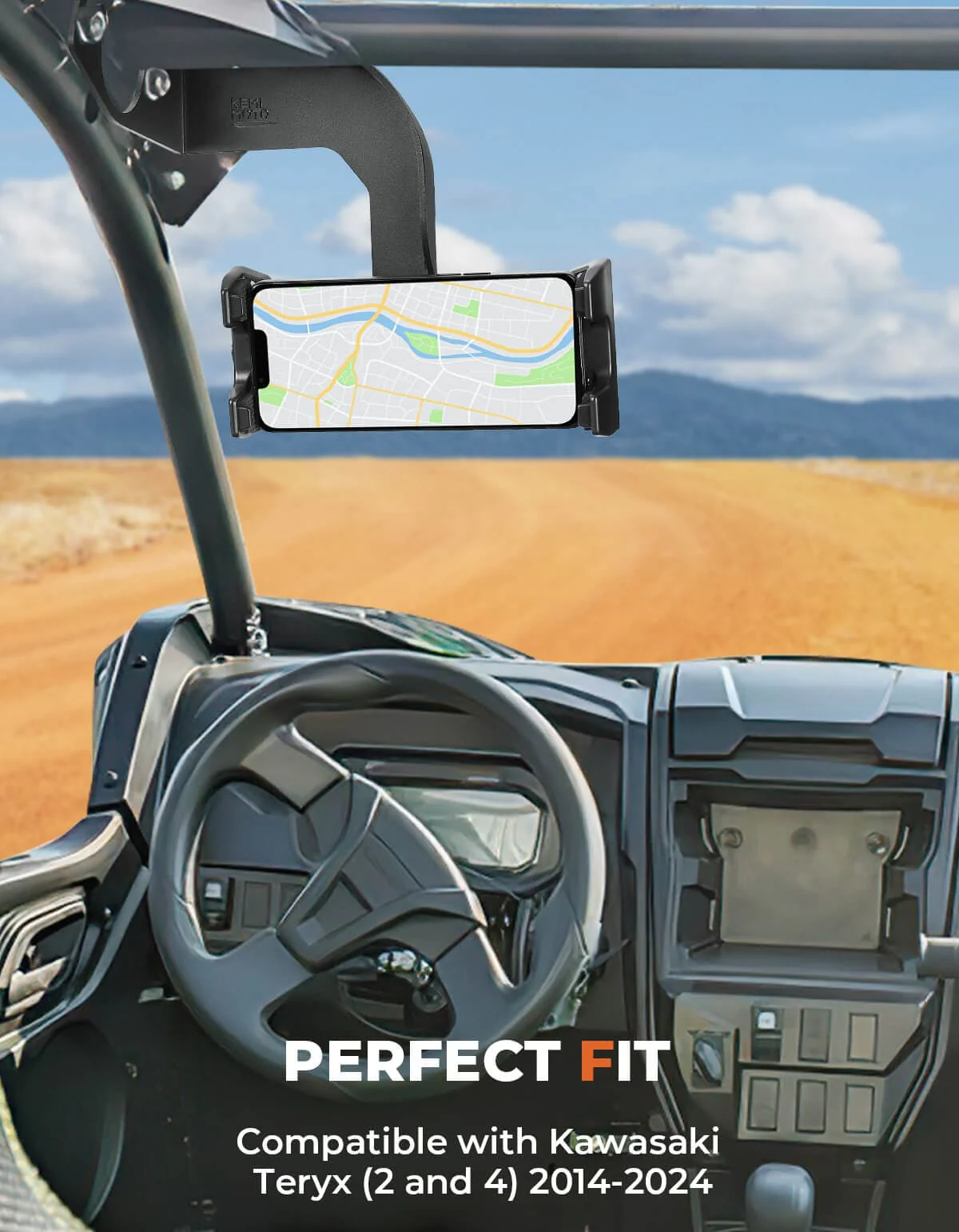Cell Phone Holder 360° Adjustable for Kawasaki Teryx CAMO S LE - Image 6