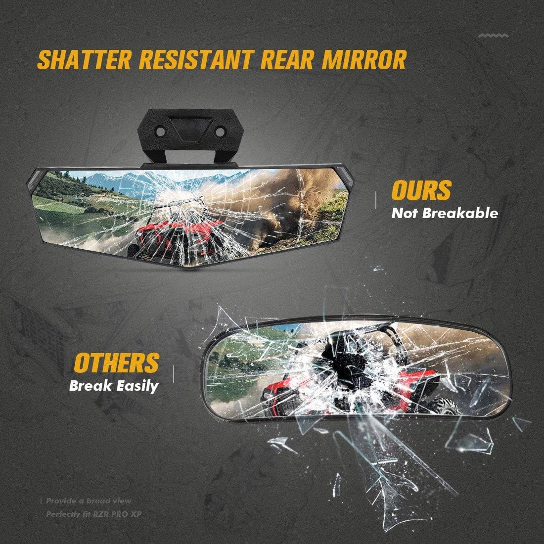 Center Rear View Mirror for Polaris RZR PRO XP 2020-2024 - Image 3