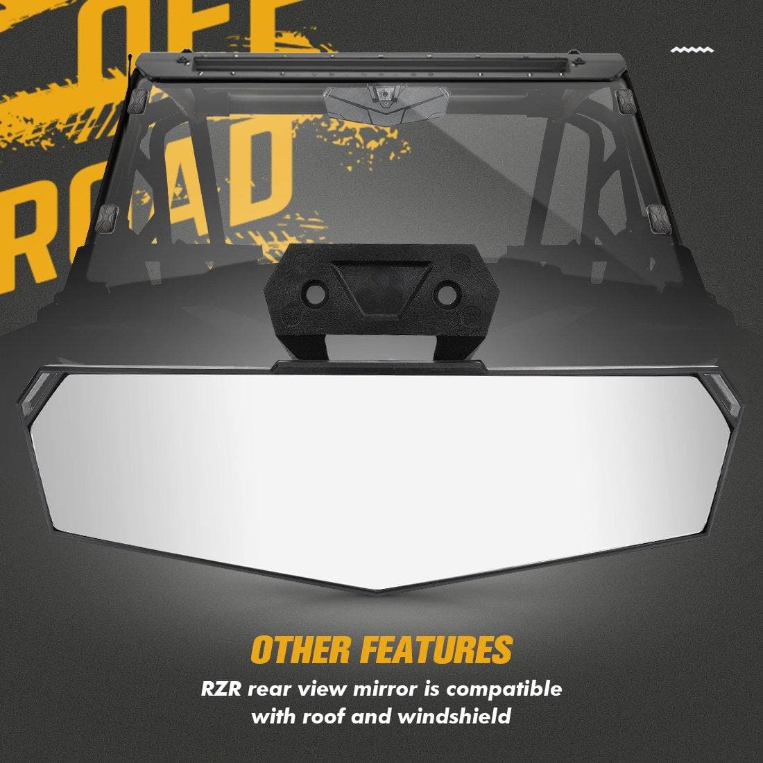 Center Rear View Mirror for Polaris RZR PRO XP 2020-2024 - Image 5