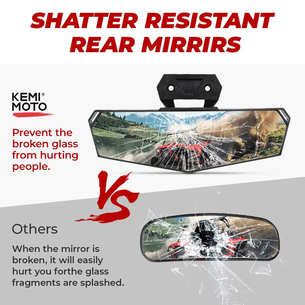 Center Rear View Mirror for Polaris RZR PRO XP / 4, Turbo R /4, RZR XP 1000 - Image 6