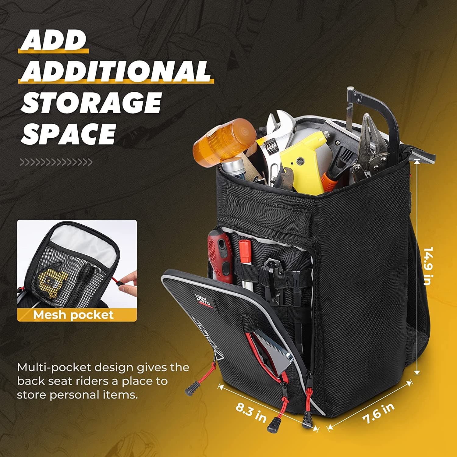 Center Shoulder Console Bag for Yamaha Rmax2 - Image 2