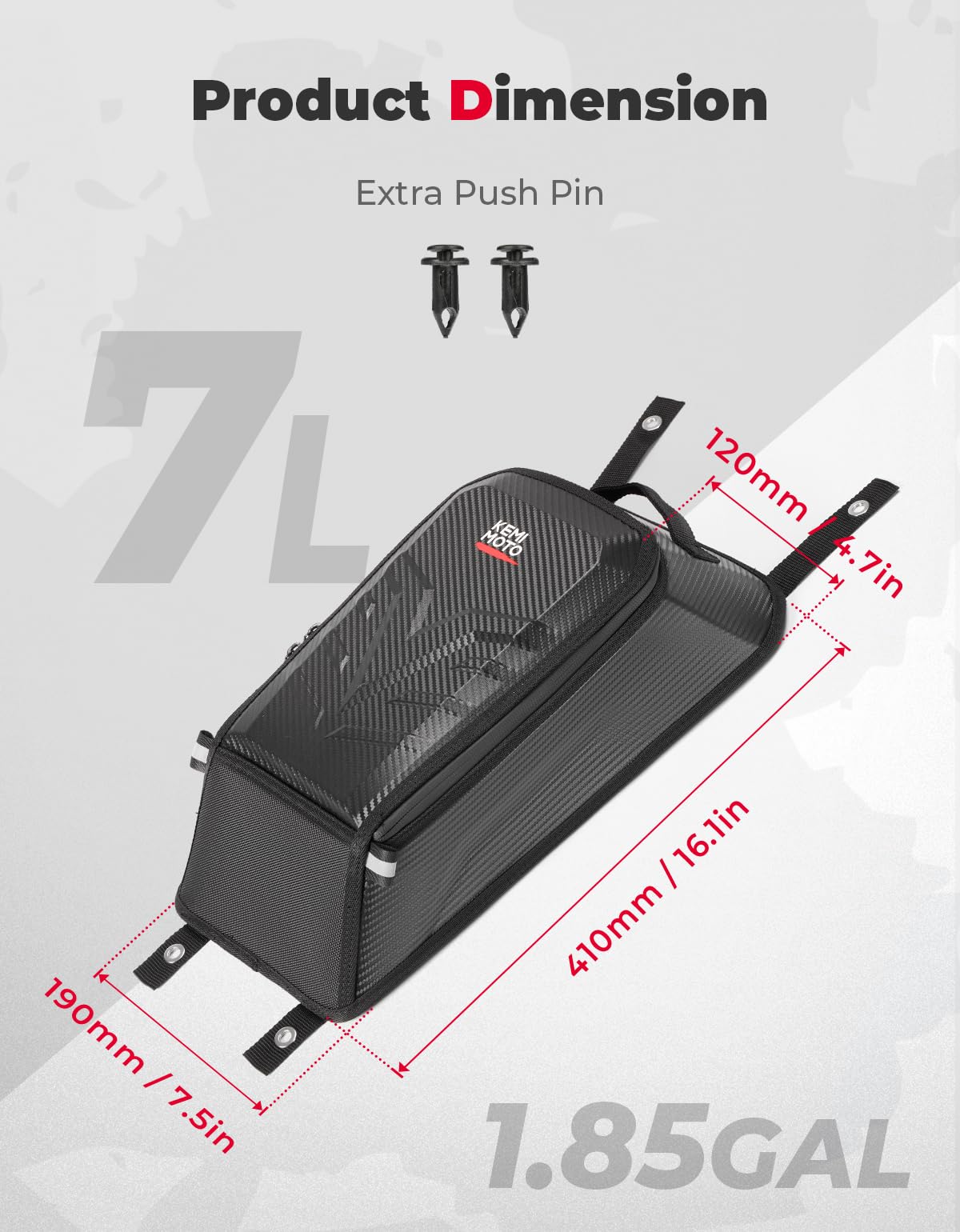 Center Storage Bag EVA Rigid Material for CFMOTO Zforce 950 - Image 6
