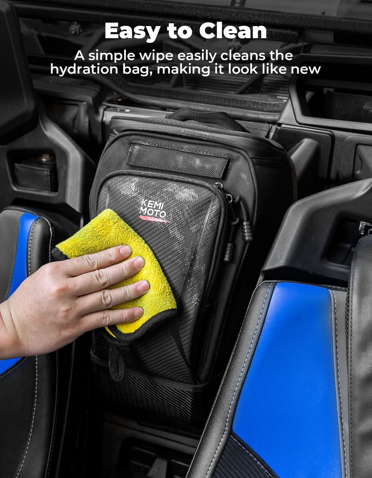 Center Storage Bag with Two Hydration Backpacks for Can-Am Maverick X3 - Image 4