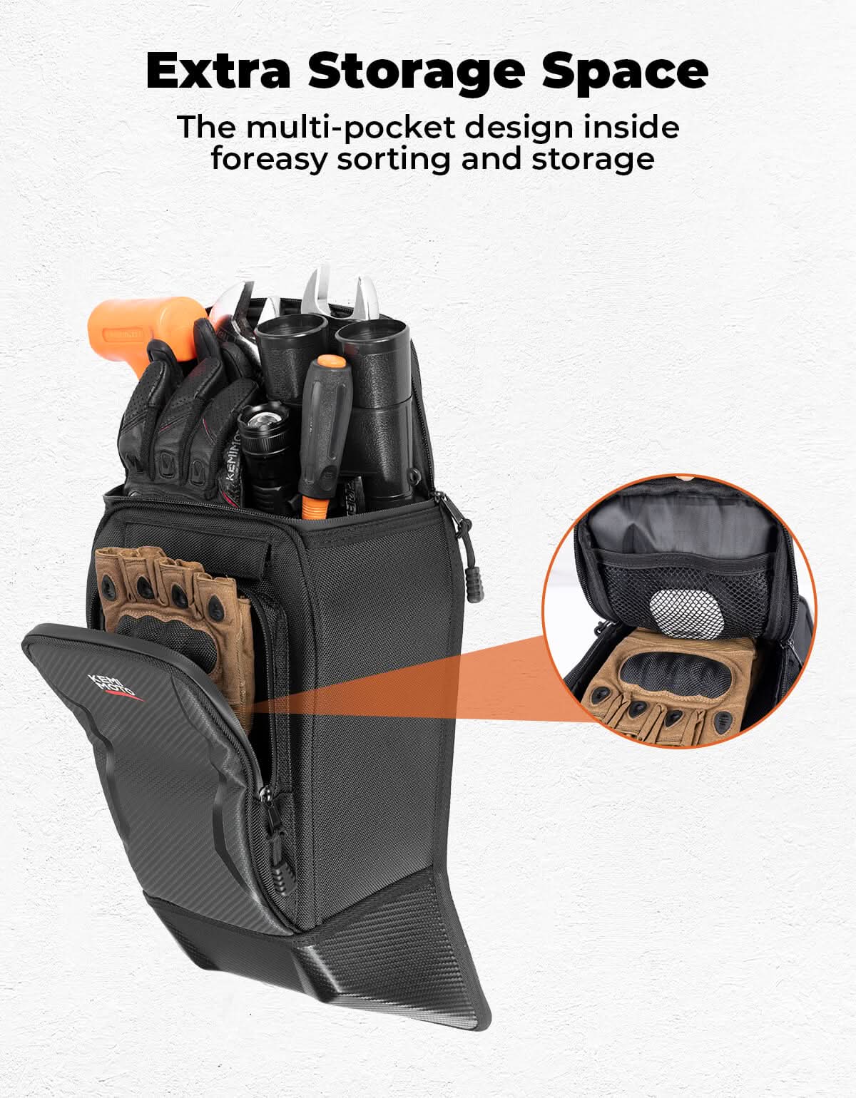 Center Storage Bag with Two Hydration Backpacks for Can-Am Maverick X3 - Image 6