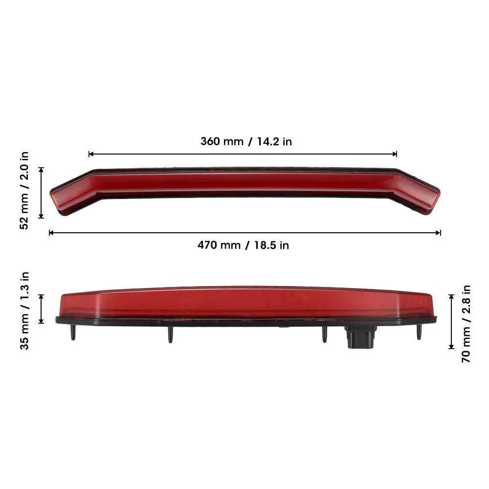 UTV Center Tail Brake Light for Polaris RZR RS1 1000 XP/ XP TURBO - Image 4