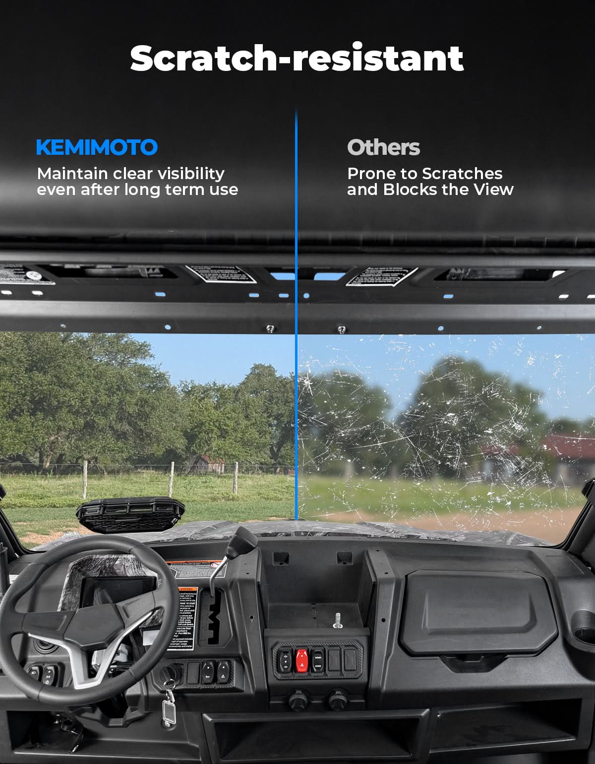 Vented Front Windshield for CFMOTO UFORCE 1000|1000 XL 2022-2026 - Image 6