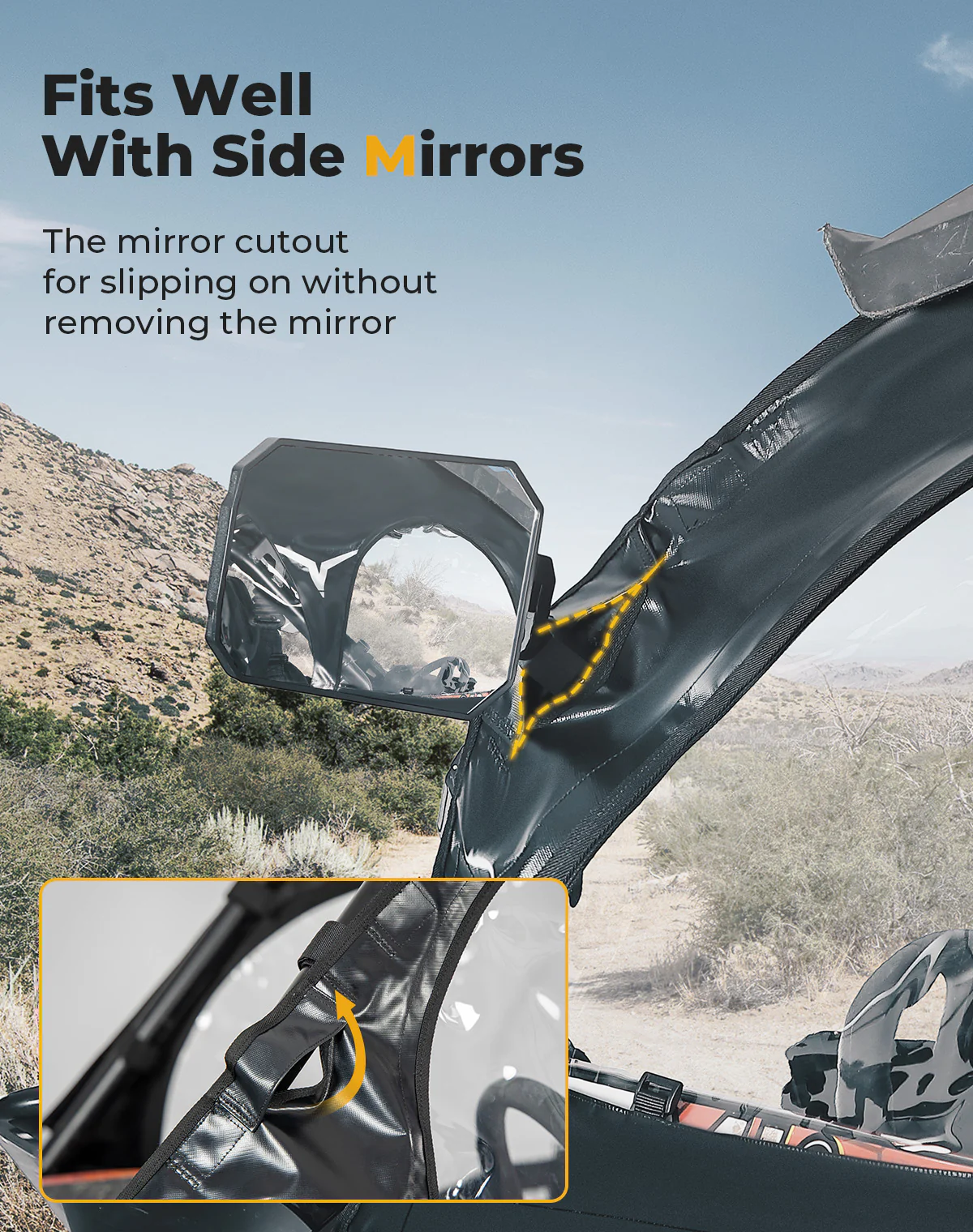 Soft Cab Enclosure Upper Windows for CFMOTO ZForce 950 - Image 3