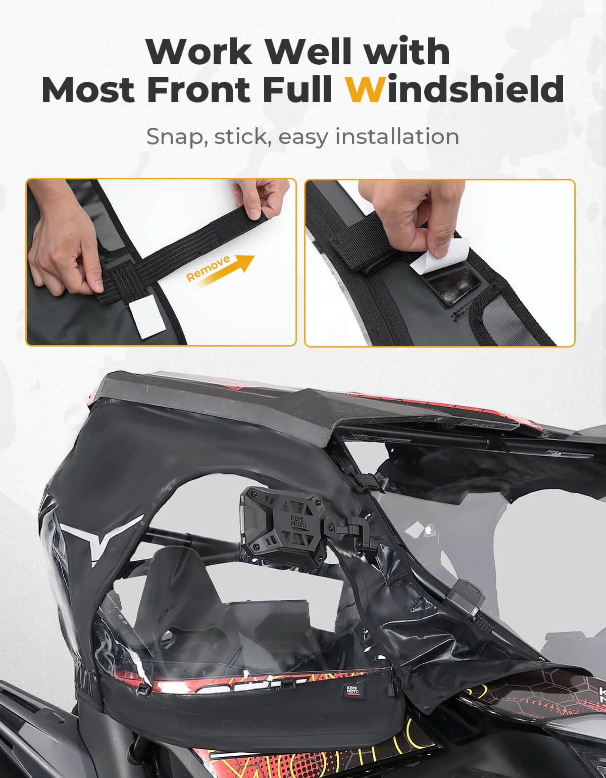 Soft Cab Enclosure Upper Windows for CFMOTO ZForce 950 - Image 4