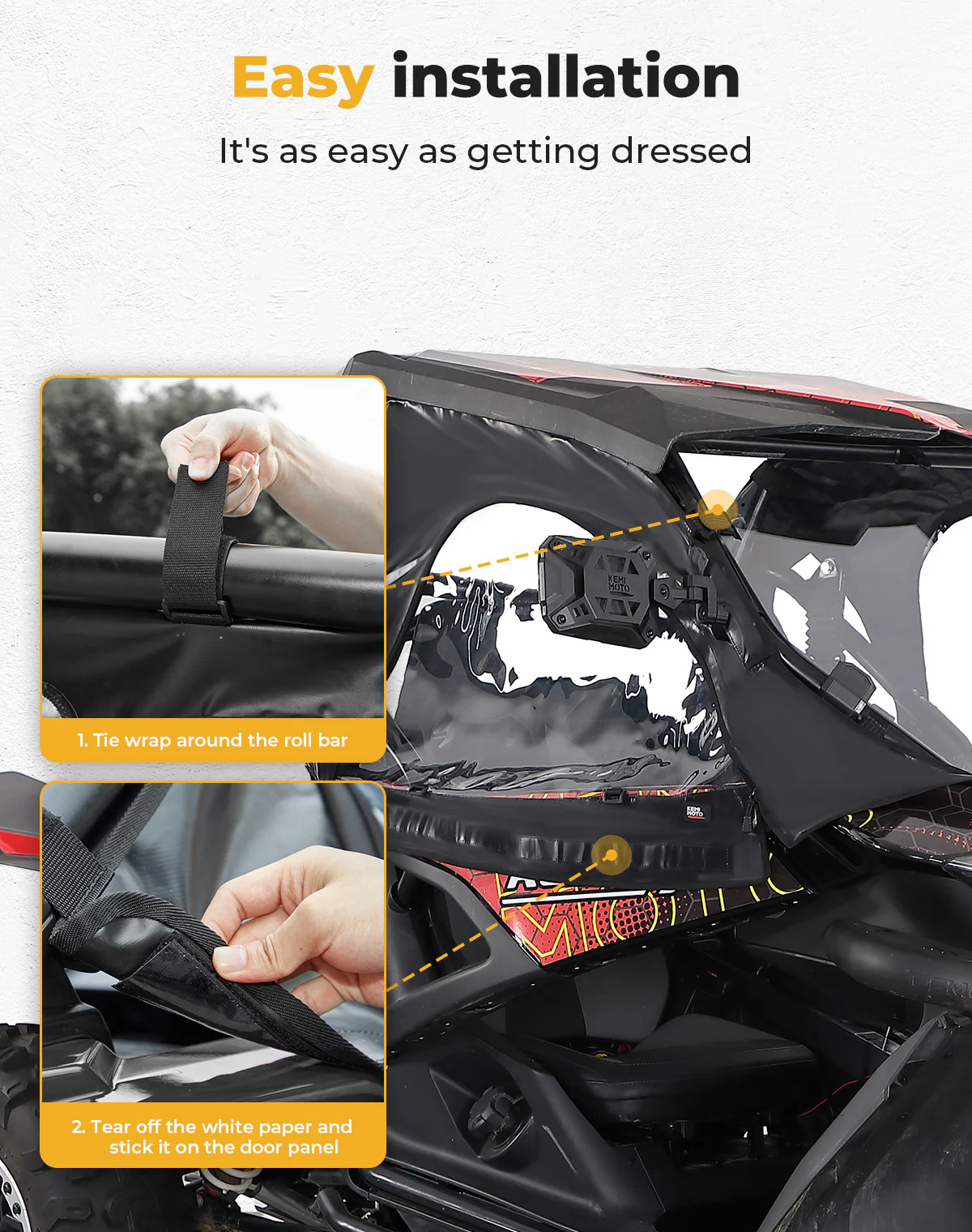 Soft Cab Enclosure Upper Windows for CFMOTO ZForce 950 - Image 5