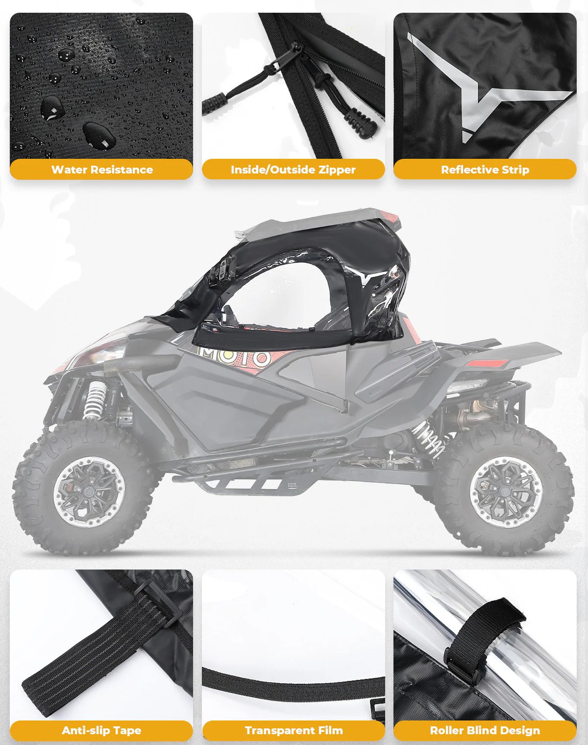 Soft Cab Enclosure Upper Windows for CFMOTO ZForce 950 - Image 6