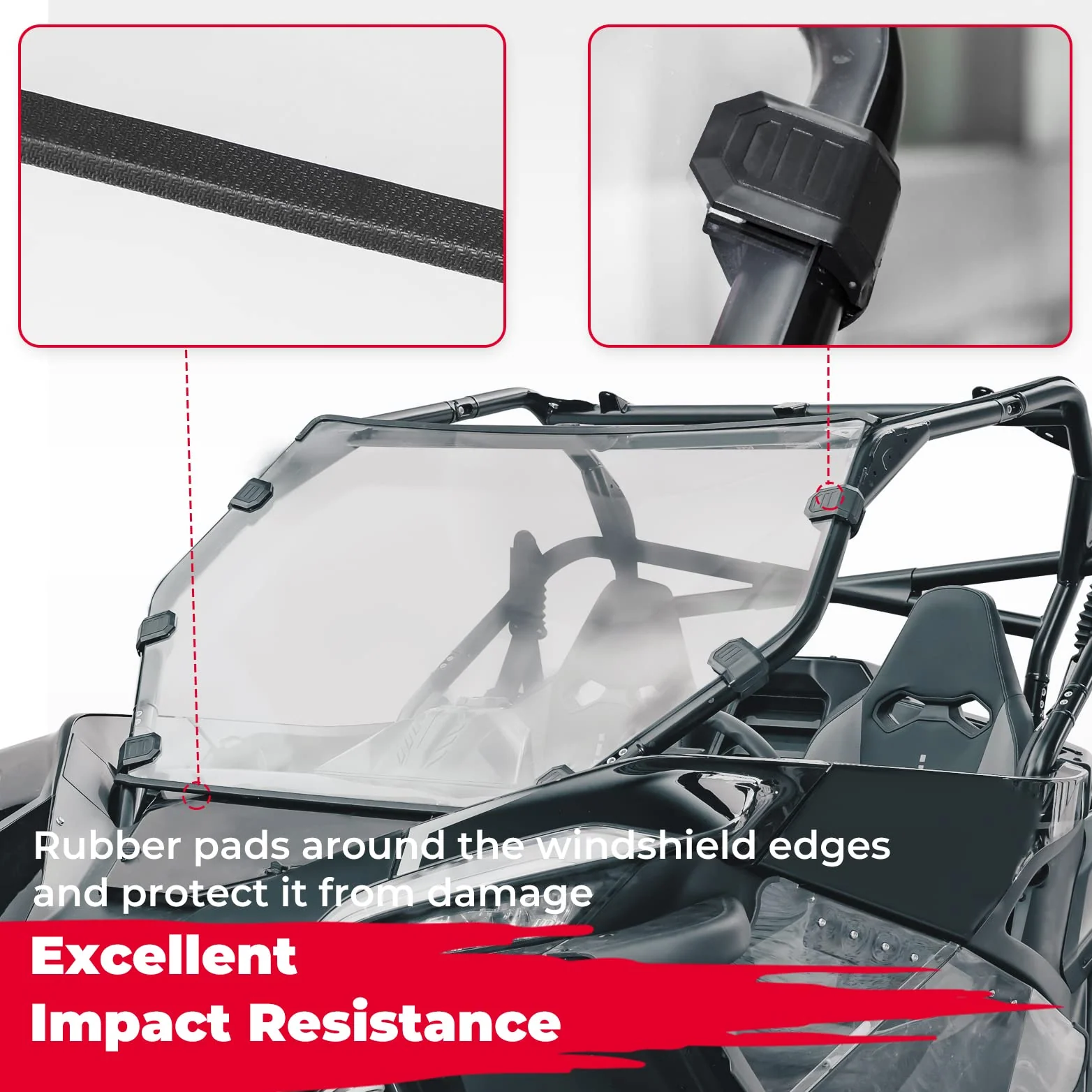 Scratch Resistant Full Windshield for CFMOTO ZForce 950 - Image 4
