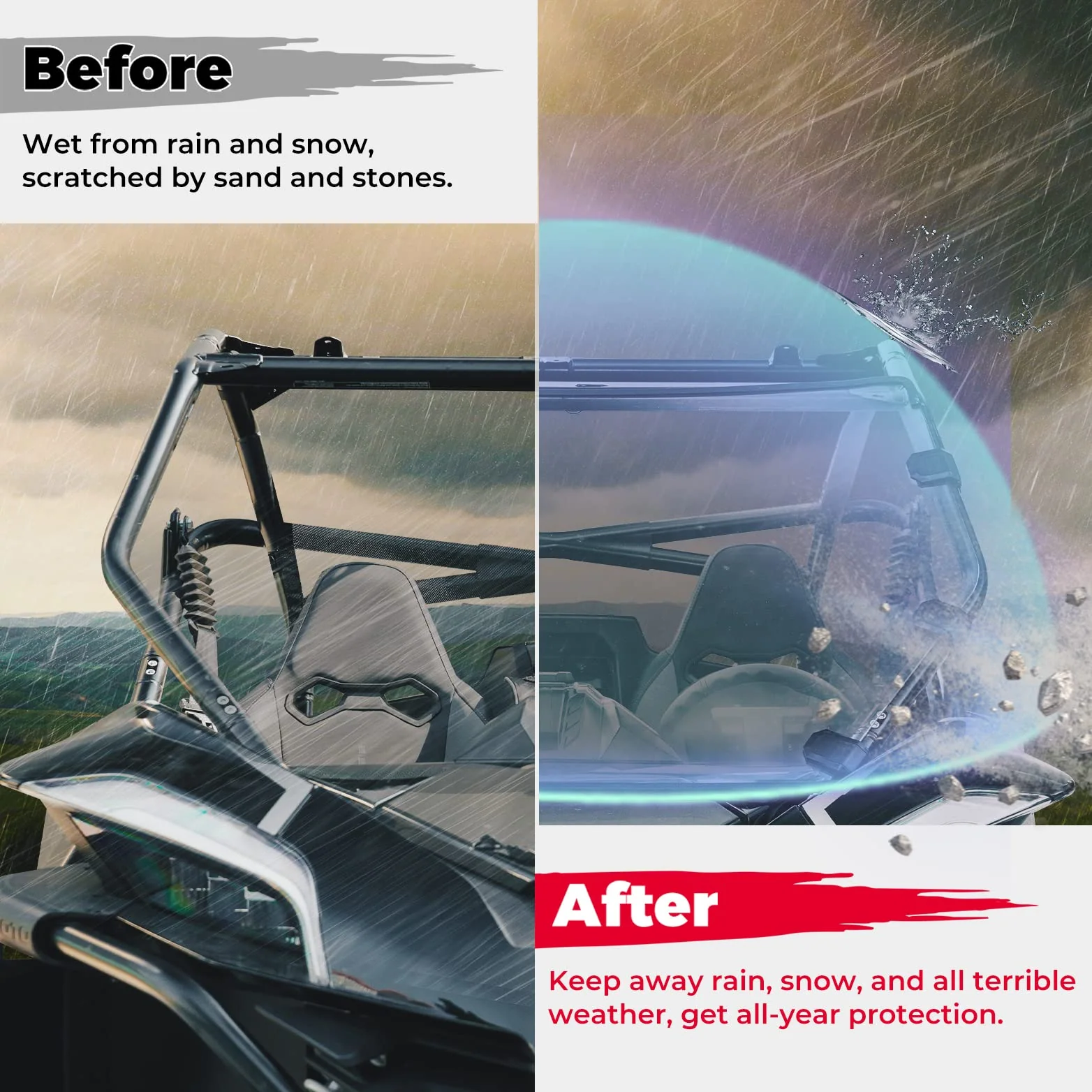 Scratch Resistant Full Windshield for CFMOTO ZForce 950 - Image 6