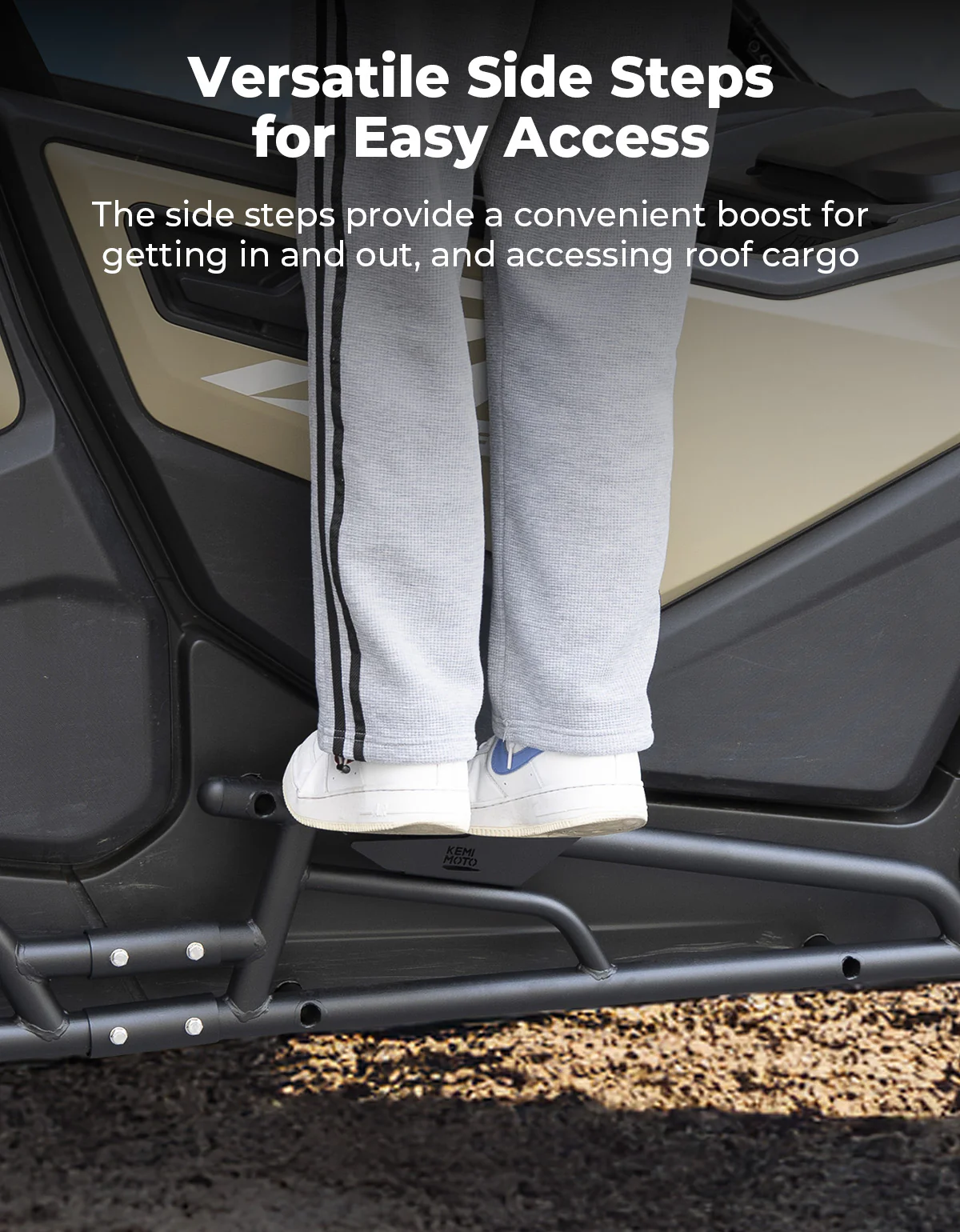 Nerf Bars Rock Sliders with Step Function for CFMOTO ZForce 950 Sport-4 - Image 2