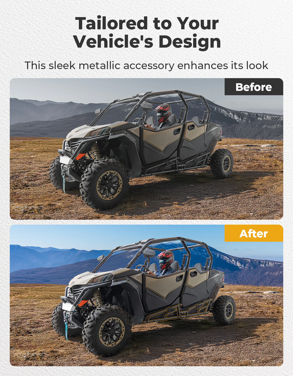 Nerf Bars Rock Sliders with Step Function for CFMOTO ZForce 950 Sport-4 - Image 3