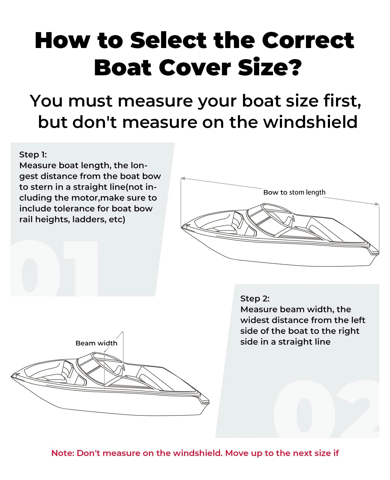 Trailerable Boat Covers 600D, Waterproof Fit V-Hull - Image 19